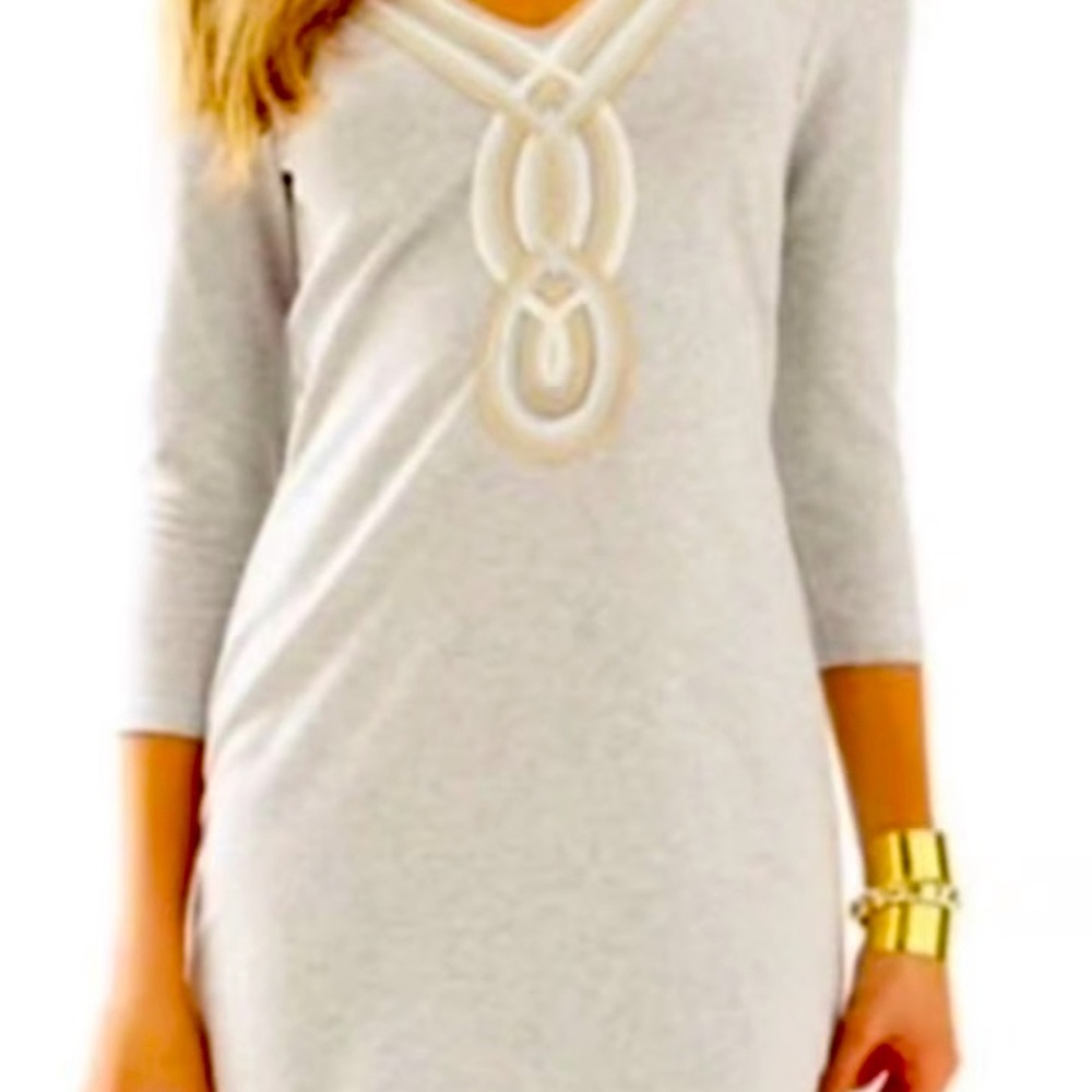 Lilly Pulitzer Clarkson French Terry Dress Gray Size XS
